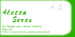 aletta seres business card